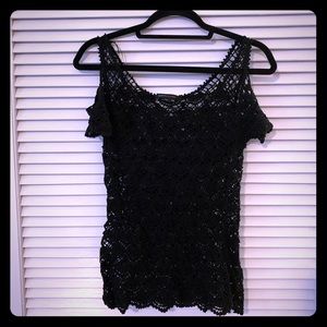 BCBG Crochet Top